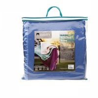 375GSM Australian Merino Wool Blanket Blue - Double