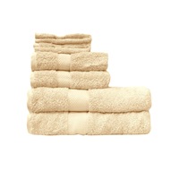 6 Piece Quality Soft 100% Cotton Perfect Touch Plaster (Cream) Towel Set