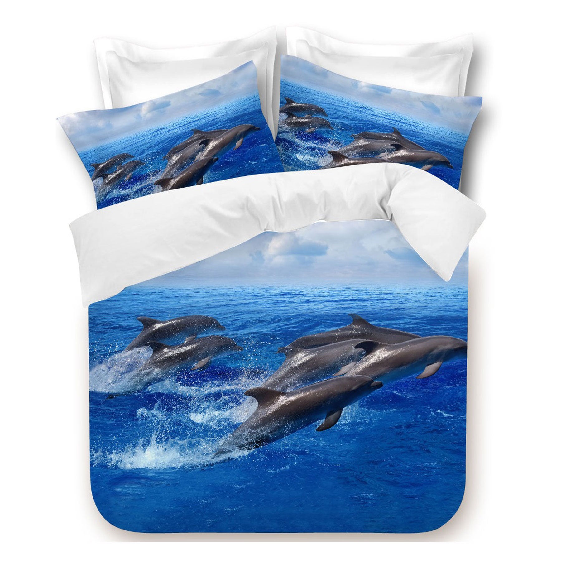 600GSM Dolphins Quilt Cover Set