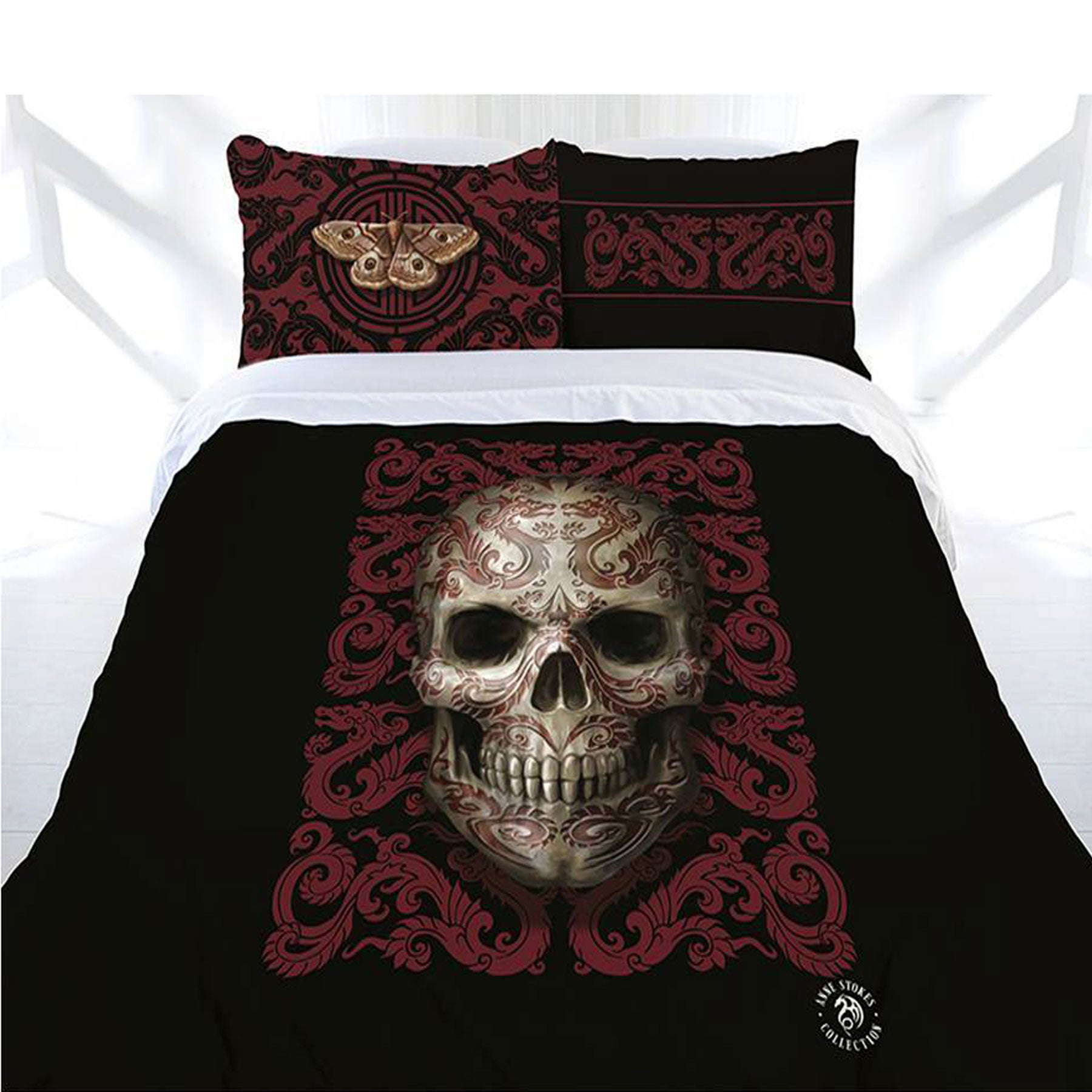 Anne Stokes Oriental Skull Quilt Cover Set