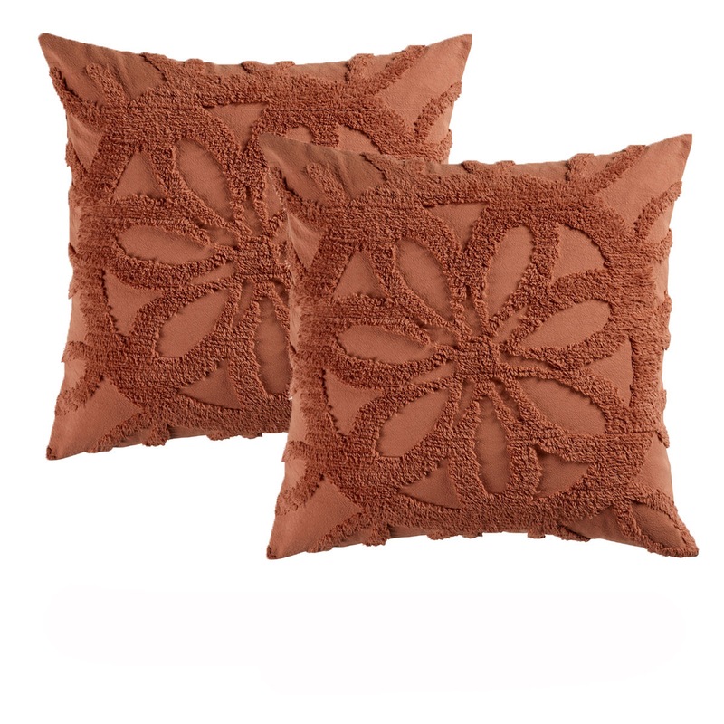 Buy Bianca Meridian Brick Cotton Chenille Quilt Cover Set or