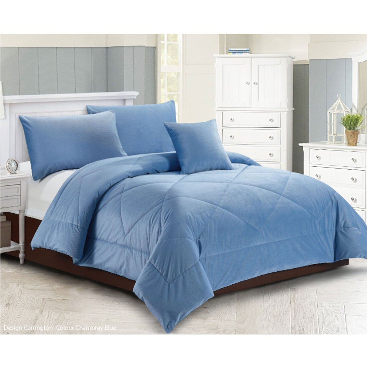 Carrington Quilt/Bedding Set Chambray Blue