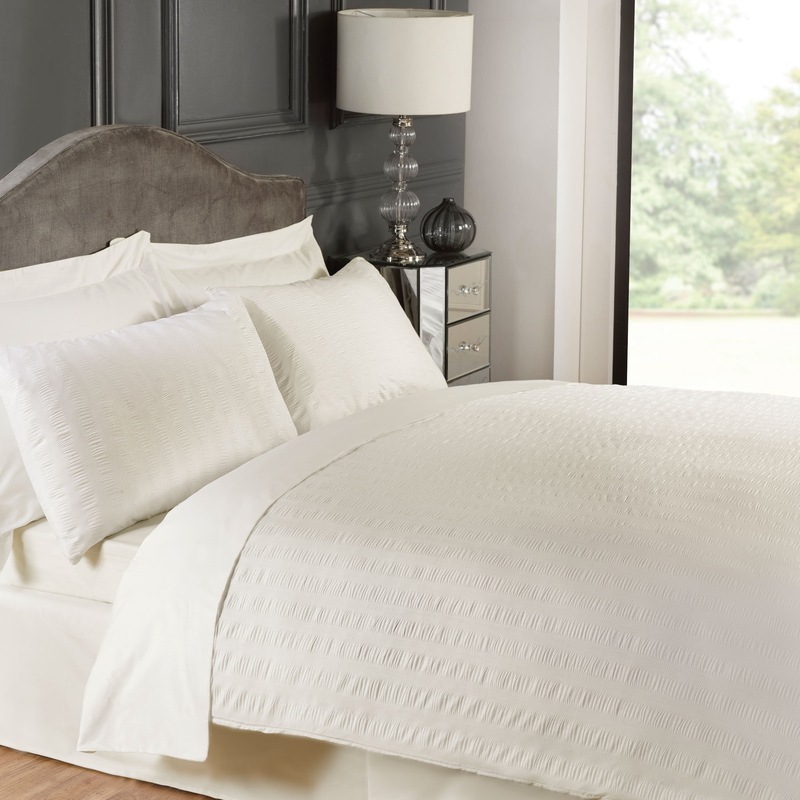 Buy Cream Seersucker Quilt Cover Set MyDeal