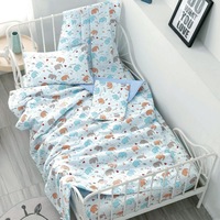 Cute Elephants Baby 100% Cotton Printed Sheet Set Cot Size