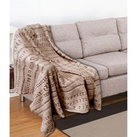 Embossed Print Coral Fleece Throw 130 x 160 cm