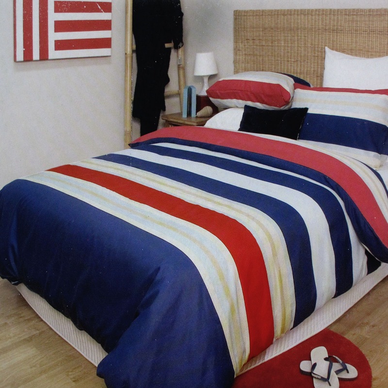 Buy Essentially Home Living Madison Navy Quilt Cover Set Single MyDeal