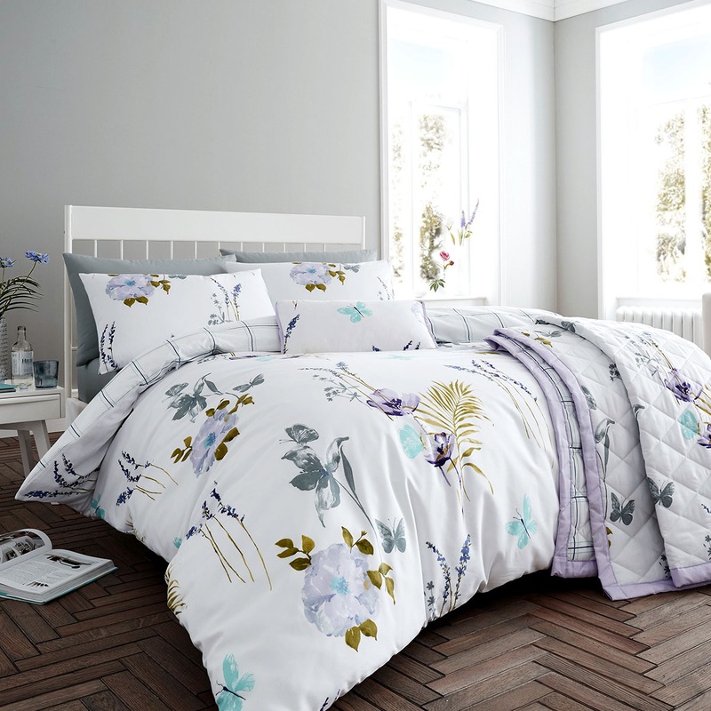 Buy Flora Lilac Quilt Cover Set MyDeal
