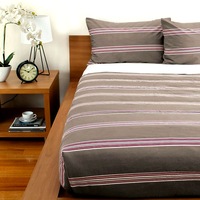 Hudson Stripe Almond Comforter Set