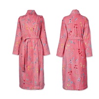 Les Fleurs Cotton Bath Robe Pink
