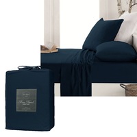 Ardor Micro Flannel Sheet Set Navy