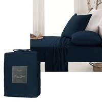 Micro Flannel Sheet Set Navy
