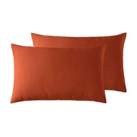 Pair of 100% Linen Standard Pillowcases by Vintage Design Homewares
