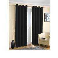 Pair of Blockout Plain Eyelet Curtains 140 x 223 cm