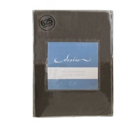 Pair of Cotton Standard Pillowcases 500TC Drak Brown