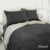 Bambury Paisley Embossed Coverlet Set Queen/King (Charcoal, Dusk, Peacock, Mist, Honey, Blue)