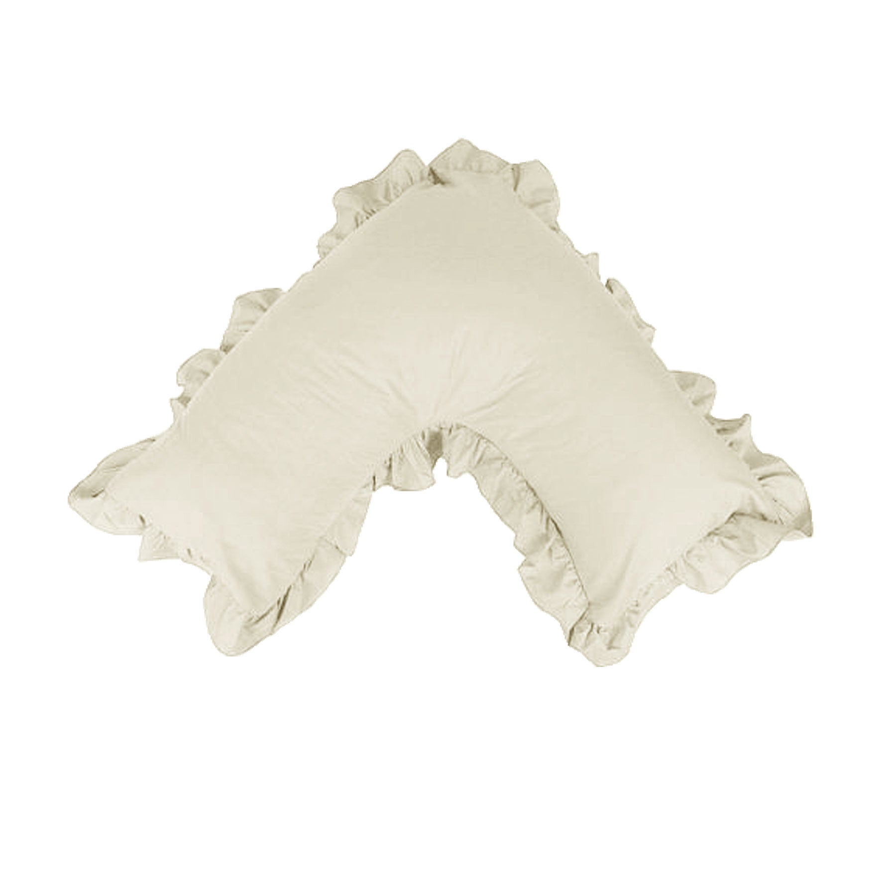Polyester Cotton V Shape Ruffle Pillowcase by Artex available in 6 Different Colors