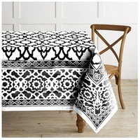 Pure Cotton Vintage Black Tablecloth by Rans