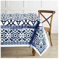 Rans Pure Cotton Vintage Indigo Tablecloth (Rectangular, Round)