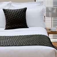 Regency Black (Also Known as Ink Blue) Bed Runner or Square Cushion by Jason