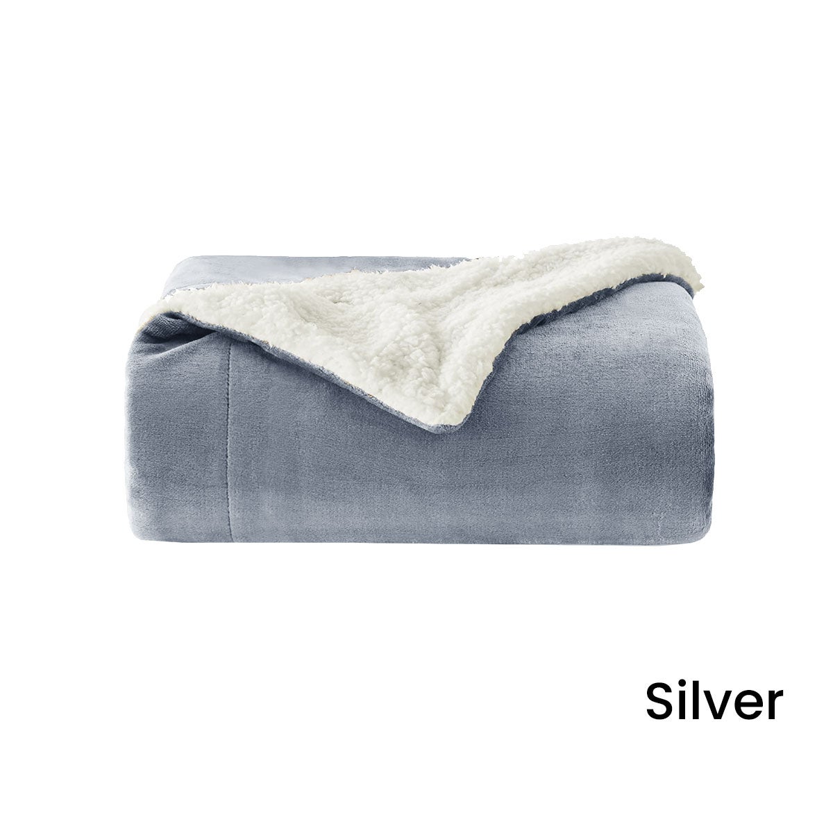 Supremely Soft 400GSM Micro Mink Blanket Throw with Sherpa Reverse 180x200 cm