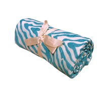 Zebra Chenille Textured Throw Rug 127 x 152 cm