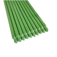 30pcs 150cm x 11mm Green Garden Stake PVC Coated Plant Supports Climbers