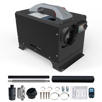 5KW 12V Black All in One Diesel Air Heater Caravan Motorhome Garage Workshop Boat New Model