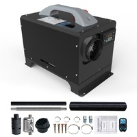 8KW 12V Black All in One Diesel Air Heater Caravan Motorhome Garage Workshop Boat New Model