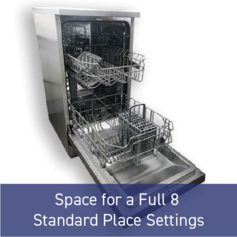 Buy Domain 45cm Slimline 8 Place Stainless Steel Electronic