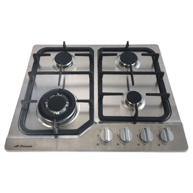 Domain 60cm Premium Stainless Steel Gas Cooktop + Cast Iron Trivets