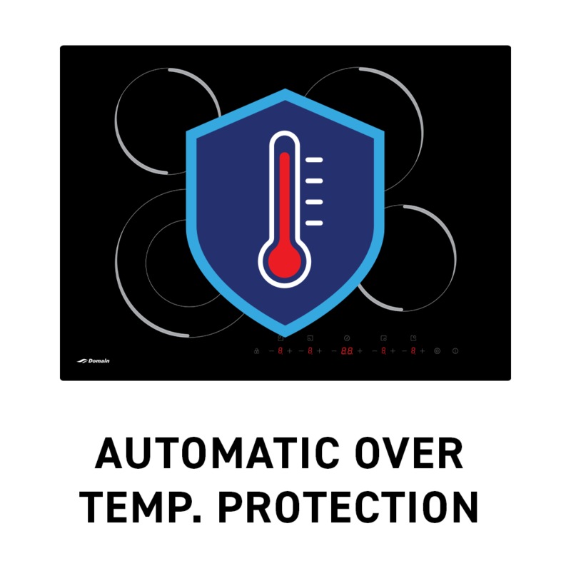 Buy Domain Ceramic Glass Electric Cooktop with Touch Controls 700mm