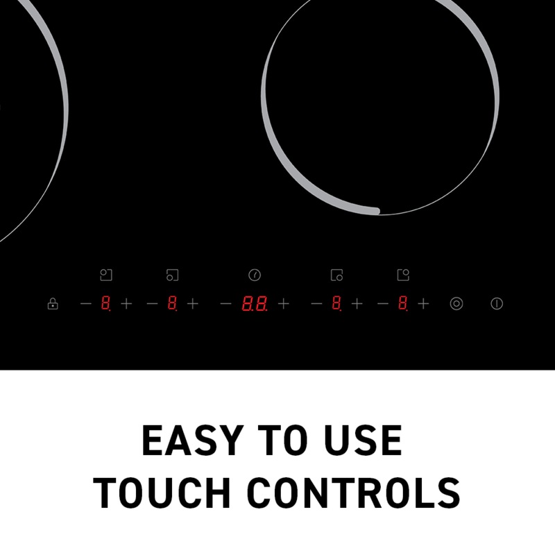 Buy Domain Ceramic Glass Electric Cooktop with Touch Controls 700mm