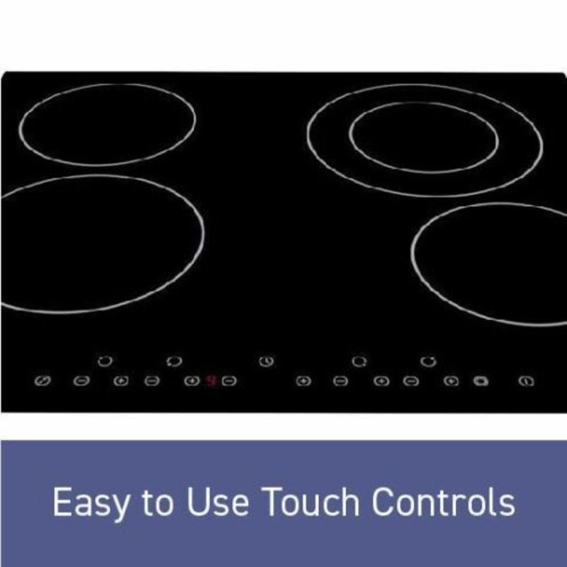 Buy Domain Ceramic Glass Electric Cooktop with Touch Controls 700mm
