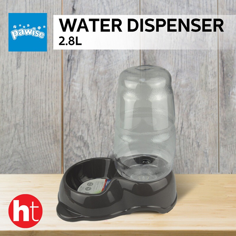 Buy Pawise Automatic Pet Dog Cat Water Dispenser Feeder Self Feeding Bowl Bottle 2.8L Black MyDeal