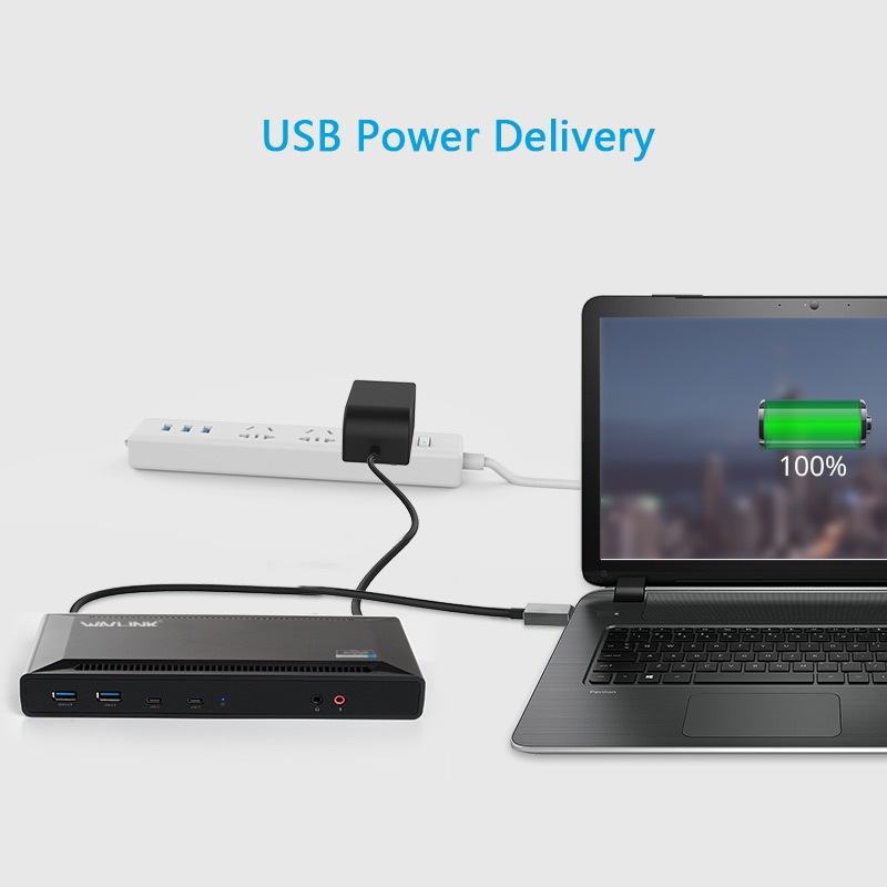 WAVLINK USB C Dual 4K Docking with 60W 