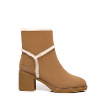 Ugg AS Women Heels Boots Sheepskin Wool Lining Leather Upper Height 6.2cm Betta