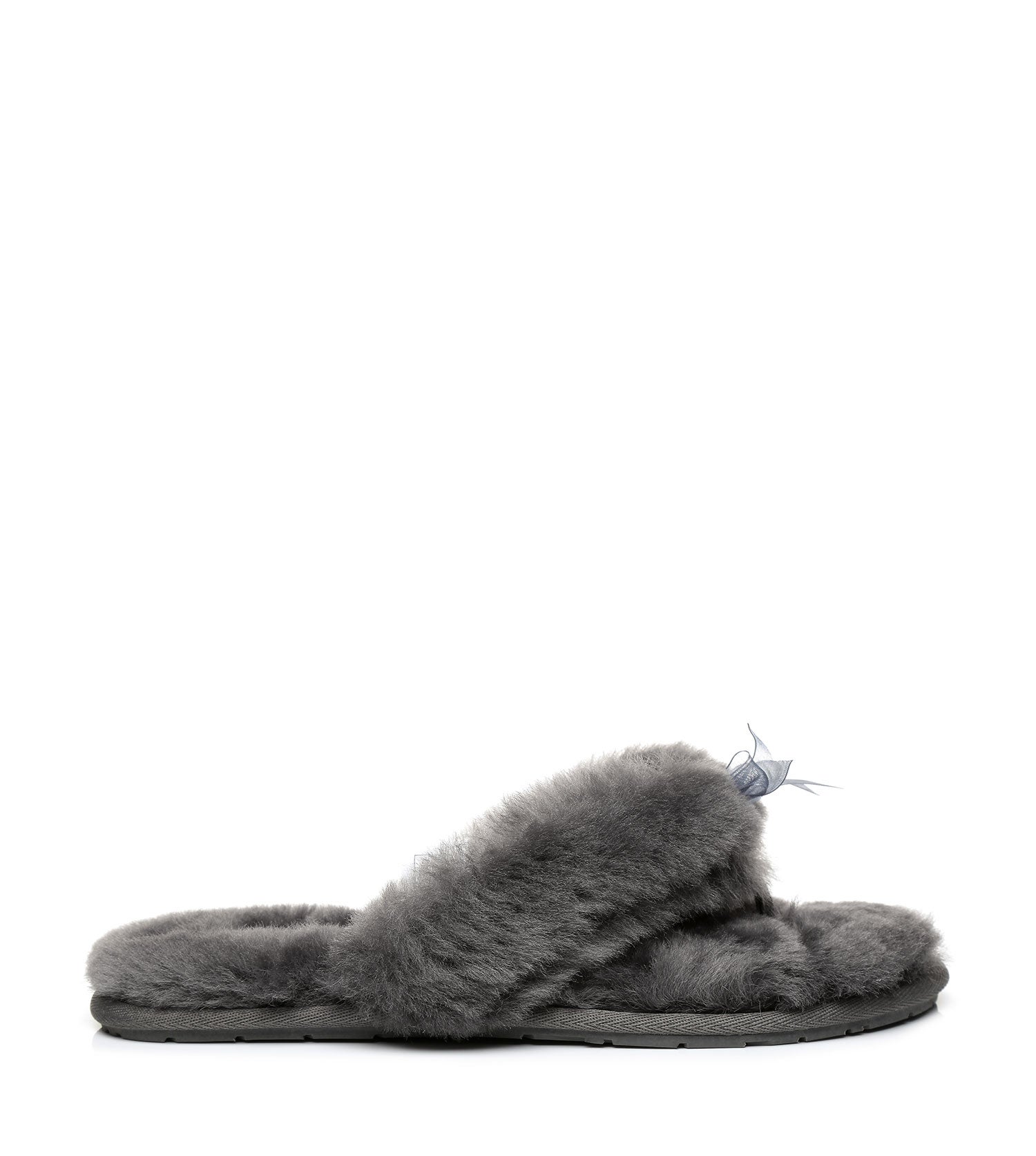 Ugg AS Women Thongs Fluffy Slides Genuine Sheepskin Wool Nonslip Cinderella