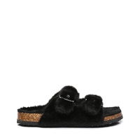 Ugg AS Women Sandals Faux Fur Upper Flats Adjustable Buckle Nonslip Sole Myla