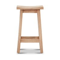 Bar Stools Osaka Scandinavian Solid Wood Kitchen Dining Stool Chair Home Office Furniture - Grey Wash