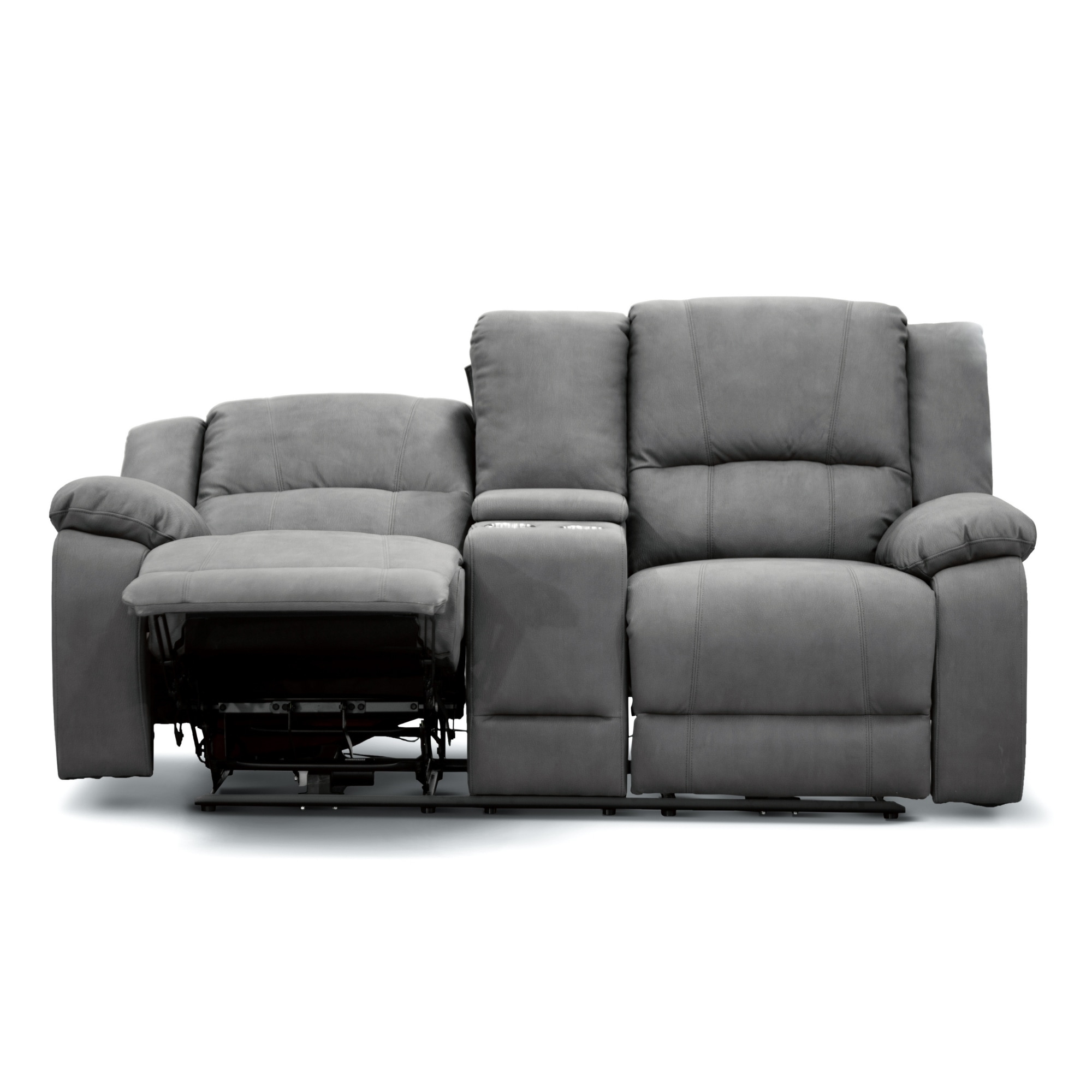 2 seater electric discount recliner with console