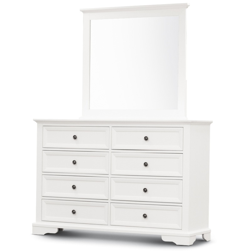 Buy Celosia Dresser Mirror 8 Chest of Drawers Bedroom Timber Storage ...