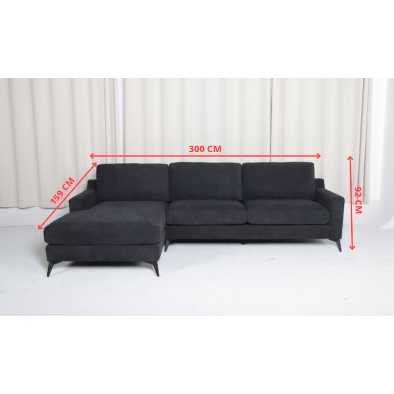 Buy Cornett L Shape Lounge Sofa Couch Versatile Reversable Chaise With ...