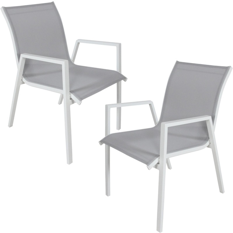 Buy Iberia 2pc Set Aluminium Outdoor Dining Table Chair White - MyDeal