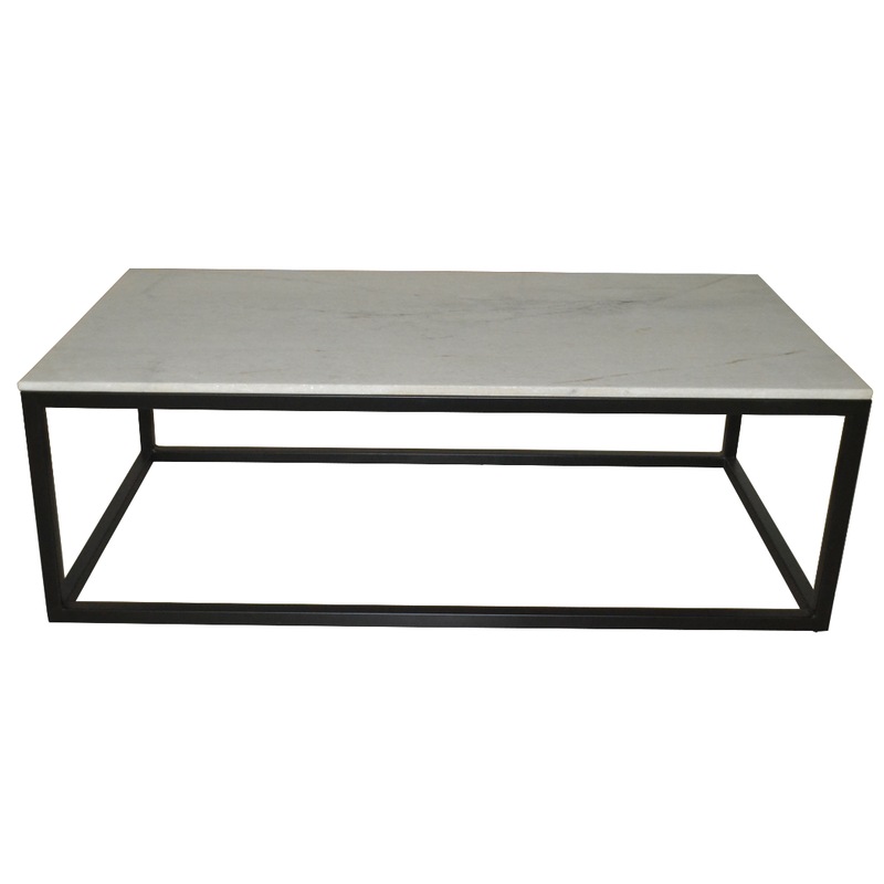 Buy Shifty Classic Industrial Style Coffee Table Marble Tabletop Black