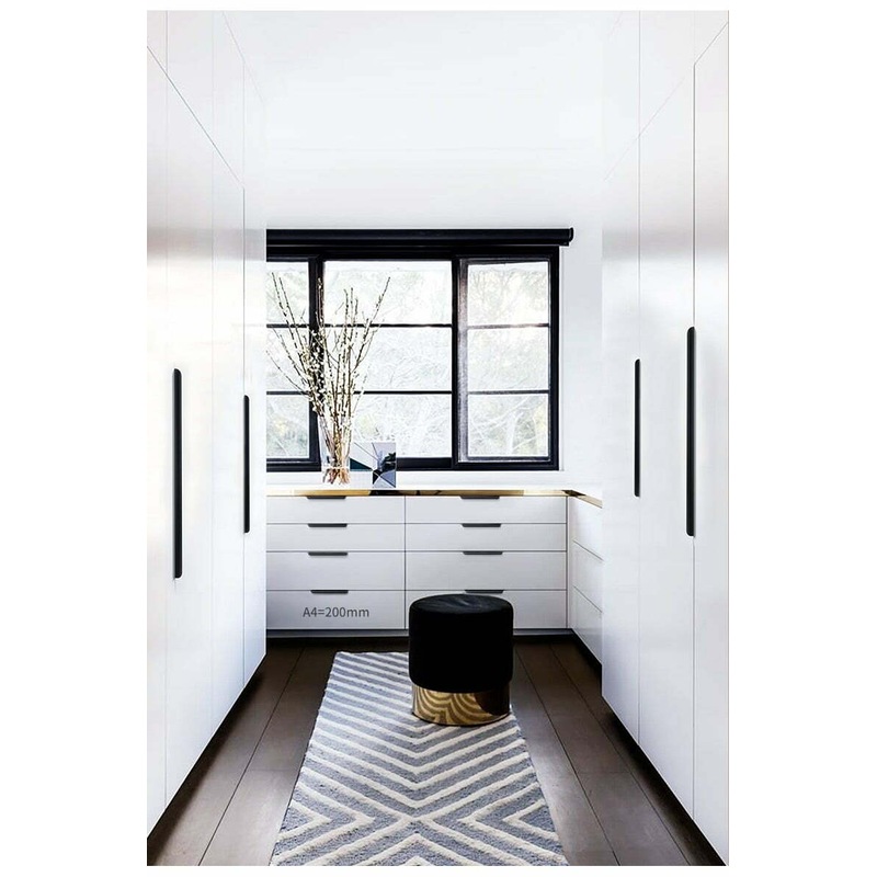 Buy Contemporary Kitchen lip pull handles Matt Black MyDeal