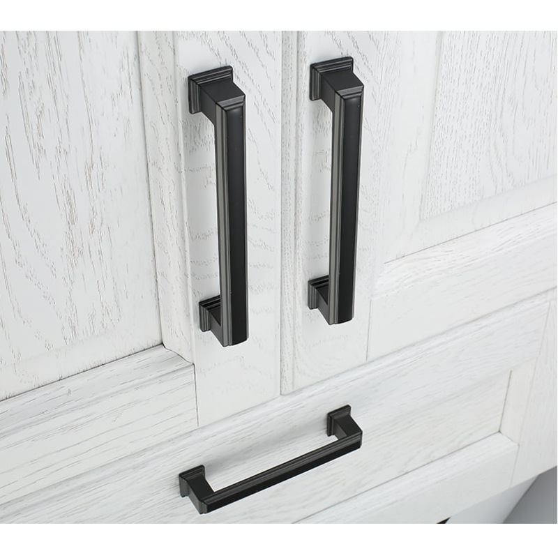 Buy Kitchen handles hampton style Melton Matt black MyDeal