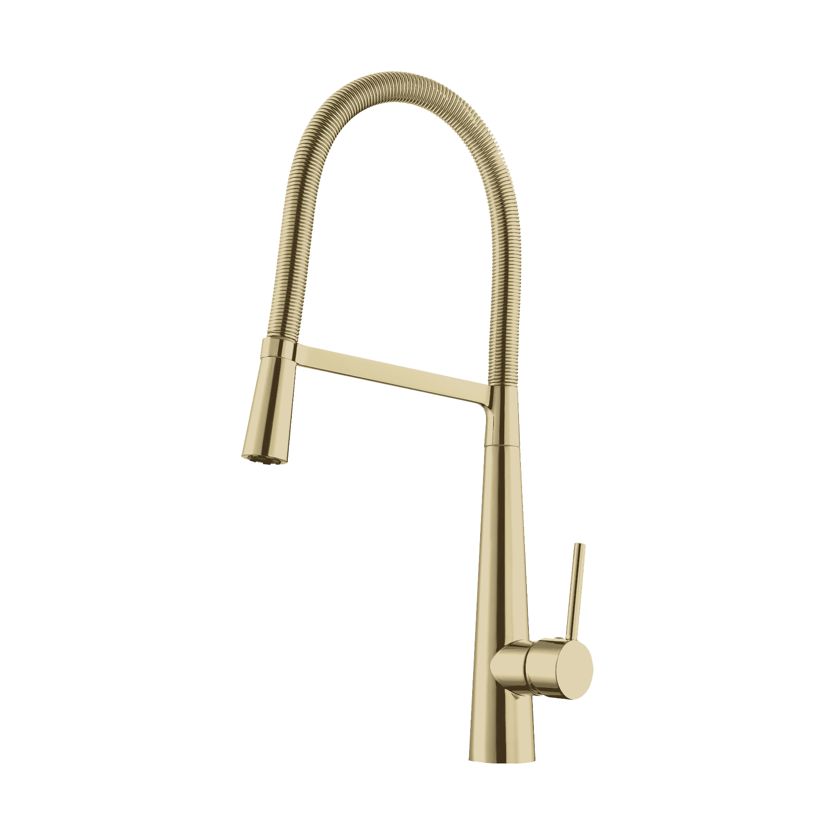 Kitchen mixer tap brushed brass w/ pull down spout