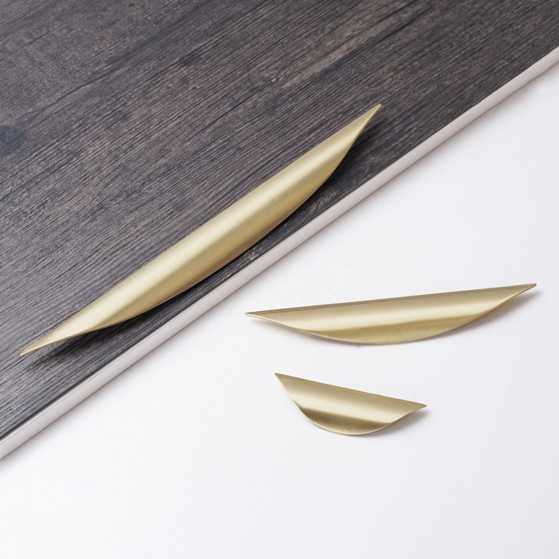 Buy Lip pull handles brushed brass MyDeal