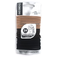 Basicare Multi Color Elastic Hair Bands 24pcs 4mm