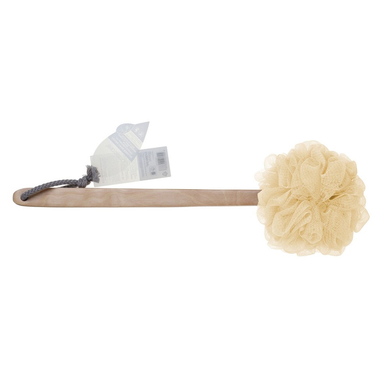 Buy Basicare Natural Mesh Sponge With Wooden Handle MyDeal